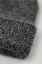 Charcoal grey mohair beanie hat_2