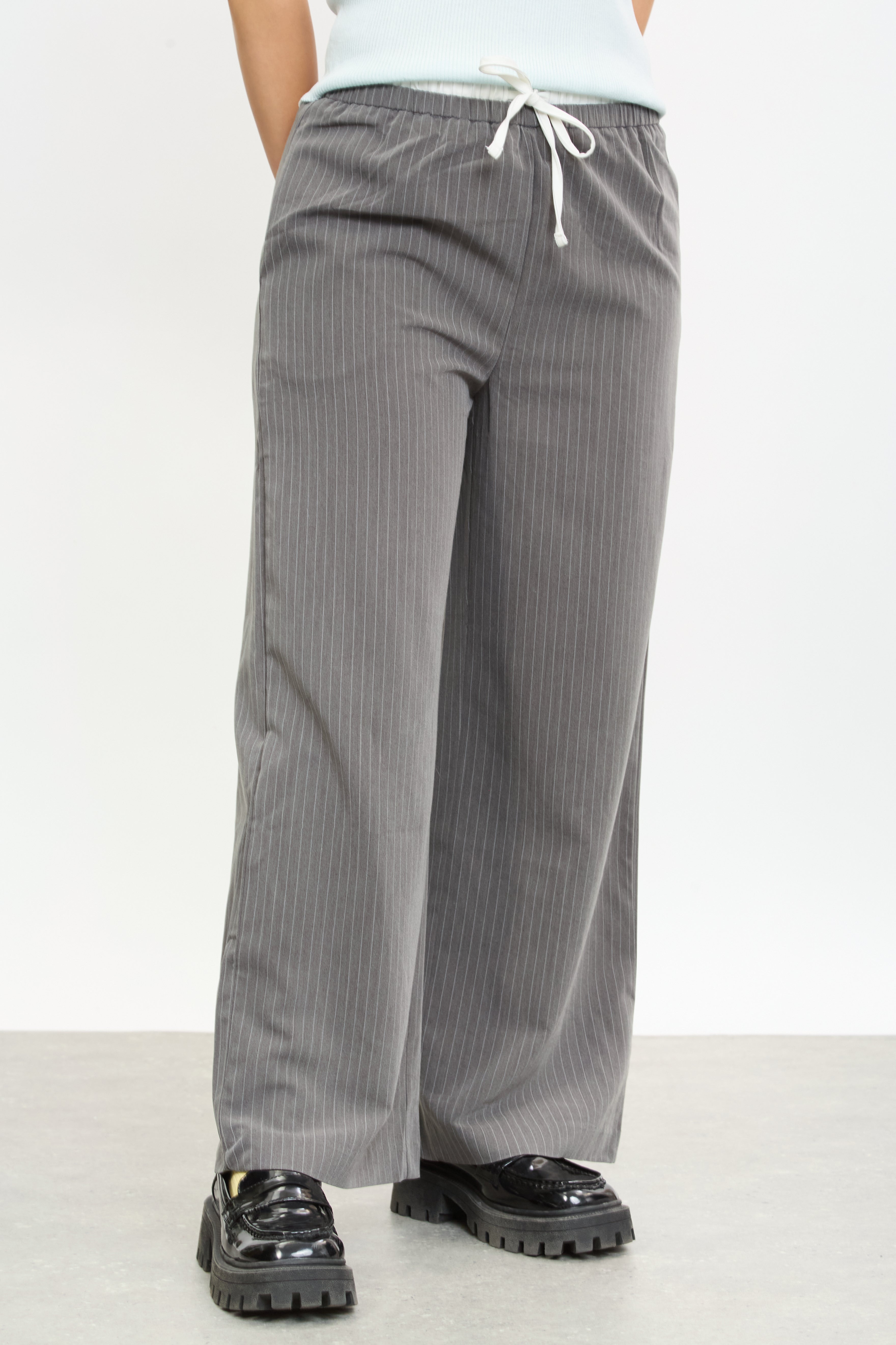 Charcoal grey pinstripe boxer trousers_1