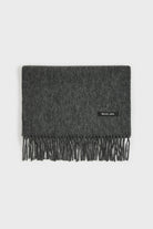 Charcoal grey mohair beanie and wool scarf set