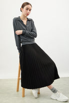 Charcoal grey wool blend knitted polo_5