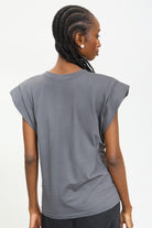 Charcoal padded shoulder tank_2