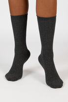 Charcoal rainbow fleck ribbed socks_4
