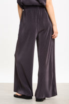 Charcoal ribbed wide leg trousers_2