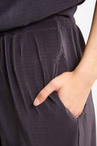 Charcoal ribbed wide leg trousers_3