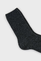 Charcoal smooth wool blend socks_2