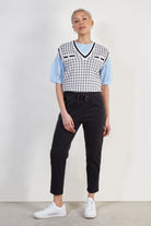 Charcoal thick loose fit drawstring trousers_2