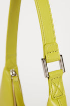 Chartreuse vegan leather shaped shoulder bag_4