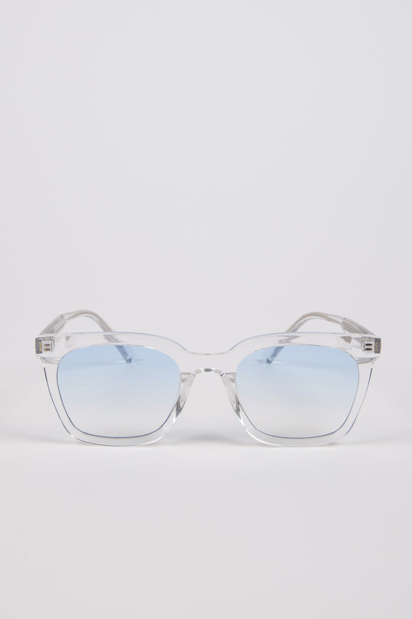 Clear square frame sunglasses