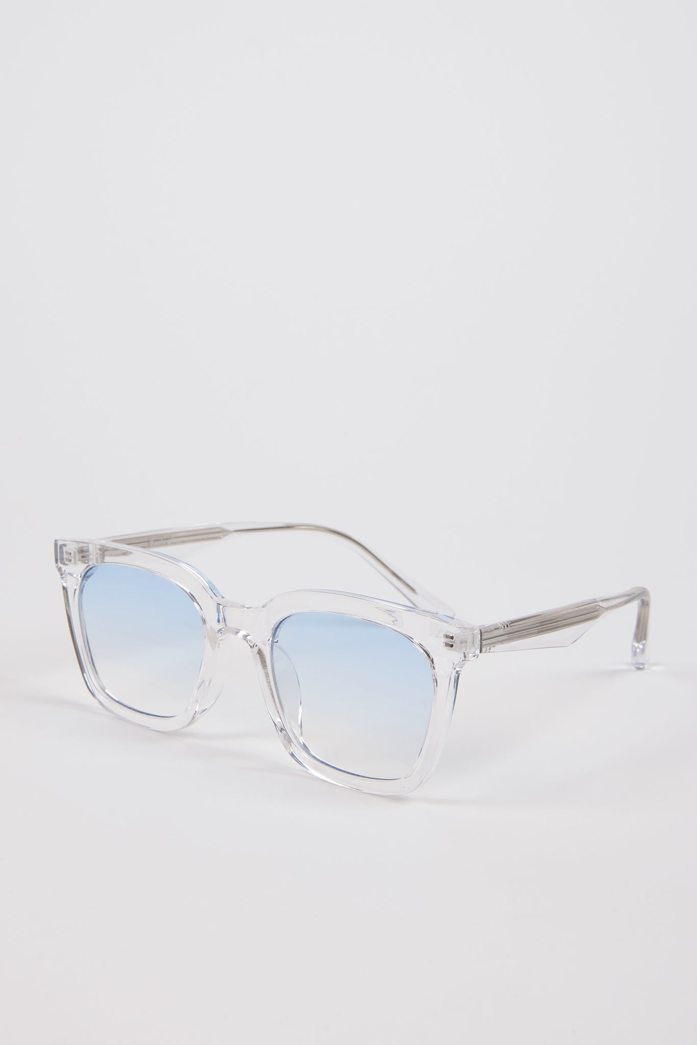 Clear square frame sunglasses