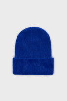 Cobalt blue mohair beanie hat_1