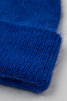 Cobalt blue mohair beanie hat_2