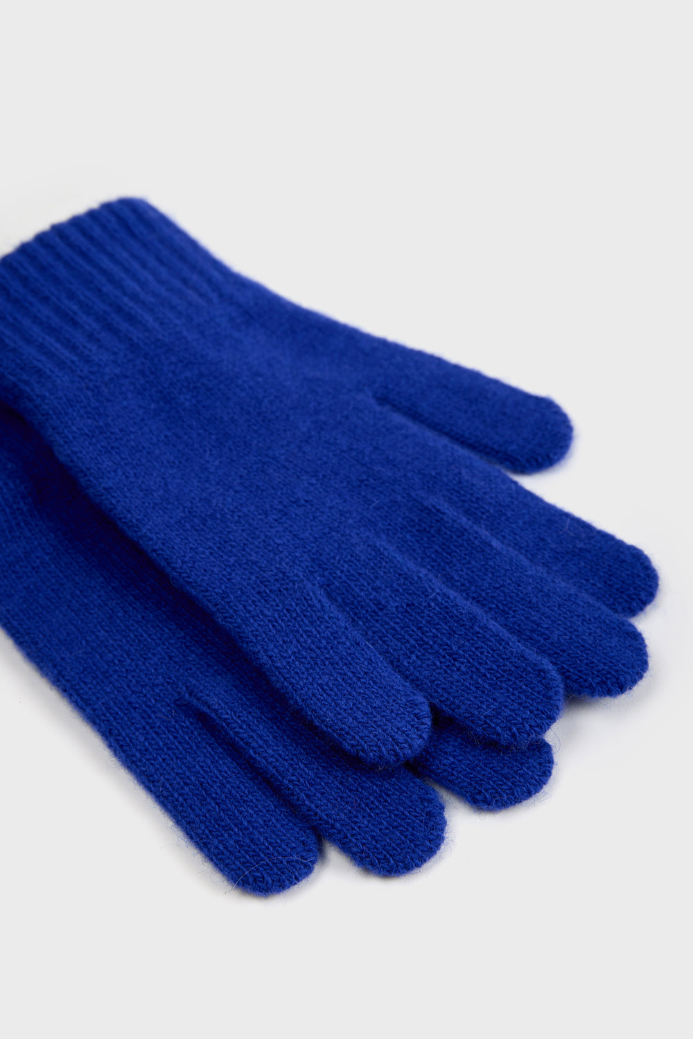 Cobalt blue wool blend gloves_3
