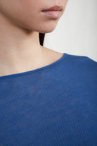 Cobalt ribbed semi sheer top_4