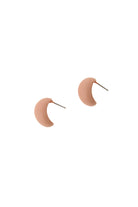 Coral enamel small droplet earrings_3