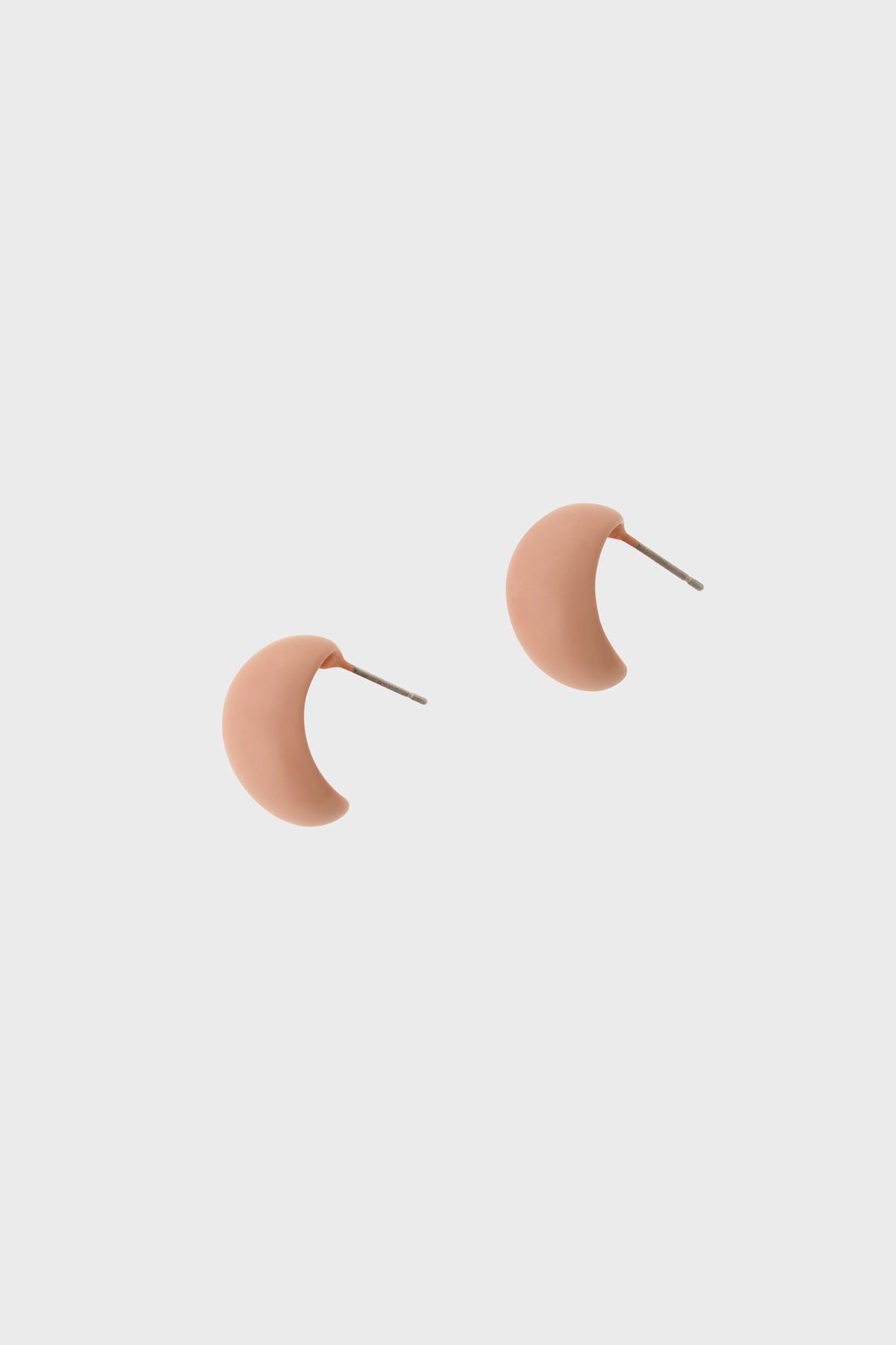 Coral enamel small droplet earrings_1