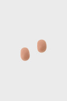 Coral enamel small droplet earrings_2