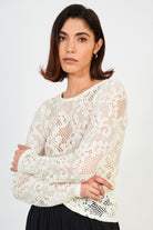 Cream embroidered pattern top_2