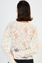 Cream embroidered pattern top_3