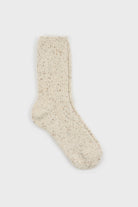 Cream fleck wool blend ribbed socks_1