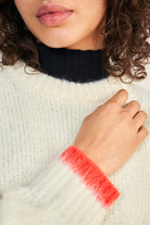 Cream red dipped hem wool blend jumper_3