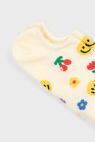 Cream smiley face cherries socks_5