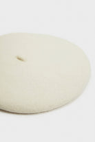 Cream wool beret_2