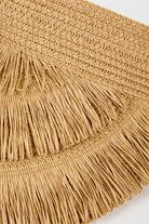 Dark beige tiered straw sun visor_3