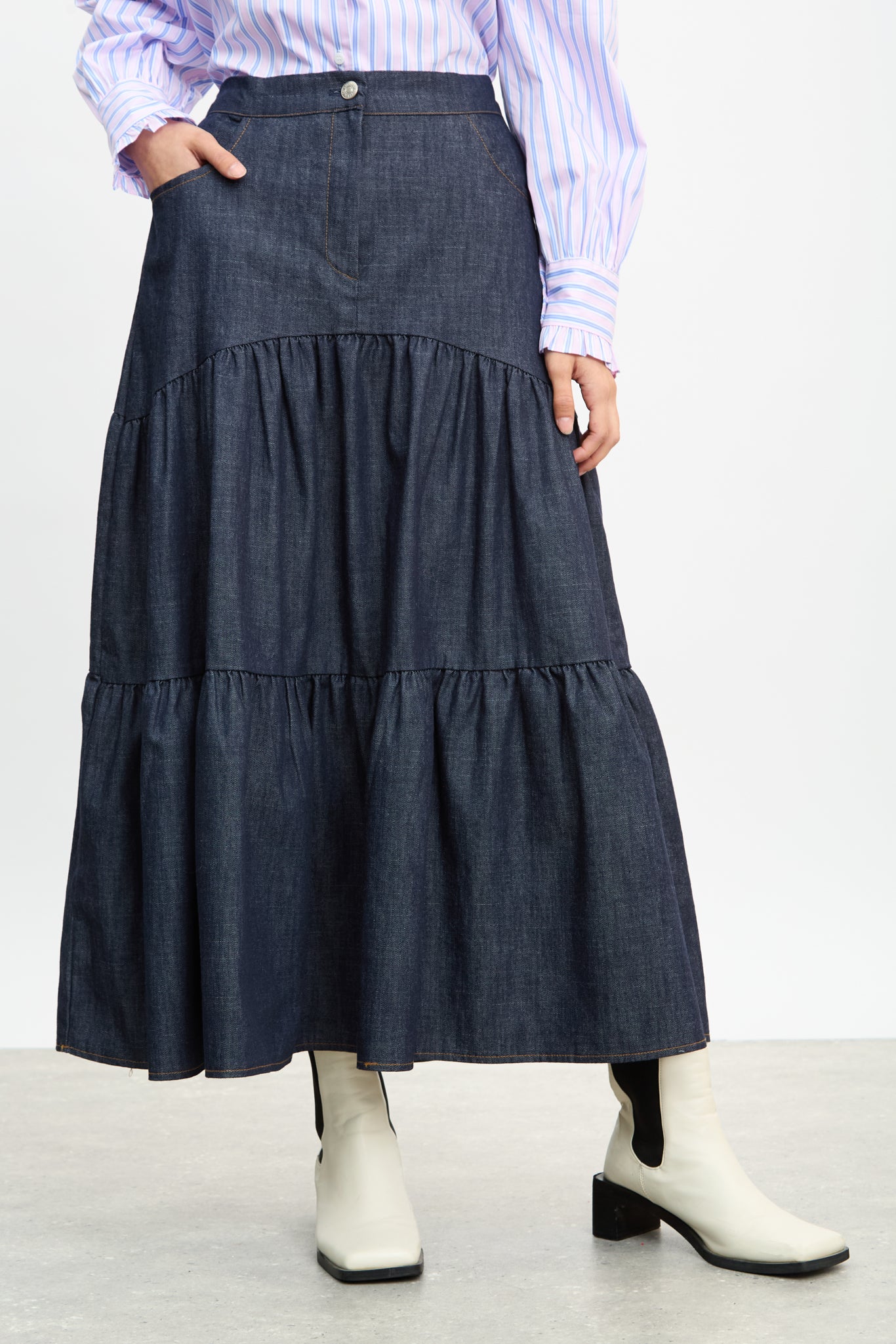 新品 deres Muse skirt ダークネイビー size1 ORDER】Freya / Muse skirt – deres.online
