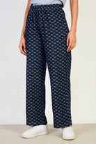 Dark blue ribbon denim jeans_1