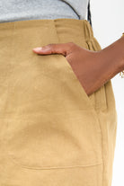 Dark camel pocket skort_3