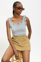 Dark camel pocket skort_5
