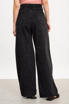 Dark grey graphic floral print jeans_2