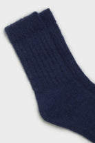 Dark blue angora ribbed socks_2