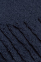 Dark blue fuzzy thick scarf_2