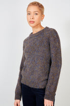 Dark brown and blue ultra soft mohair jumper_3