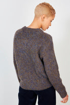 Dark brown and blue ultra soft mohair jumper_4