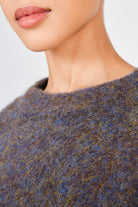Dark brown and blue ultra soft mohair jumper_5