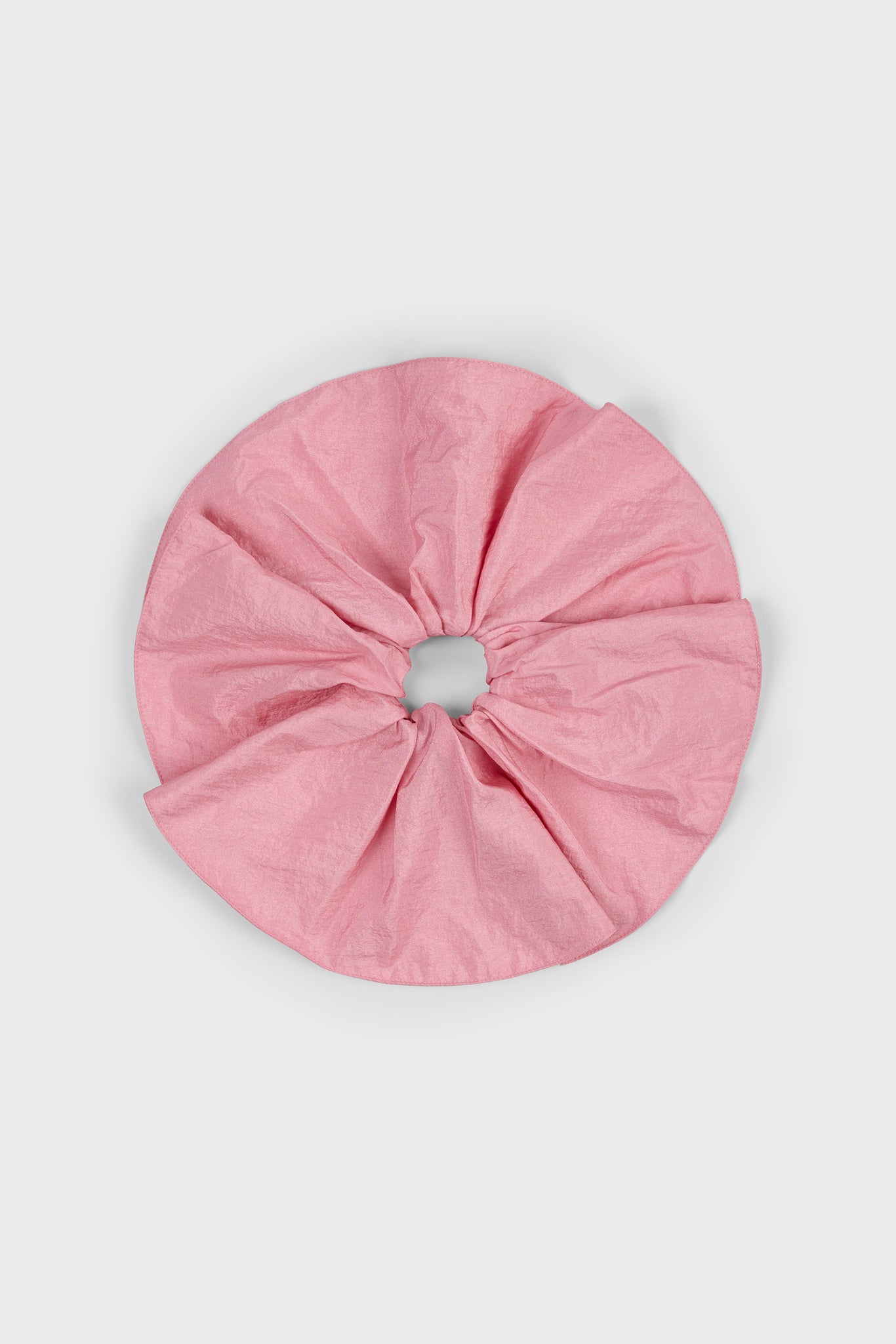 Deep pink shimmery smooth scrunchie_1