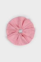 Deep pink shimmery smooth scrunchie_1