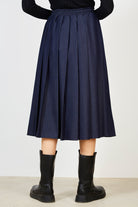 Denim pleated skirt_2