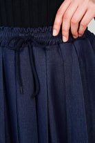 Denim pleated skirt_4