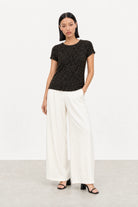 Black and ivory flecked scrunched tee_6