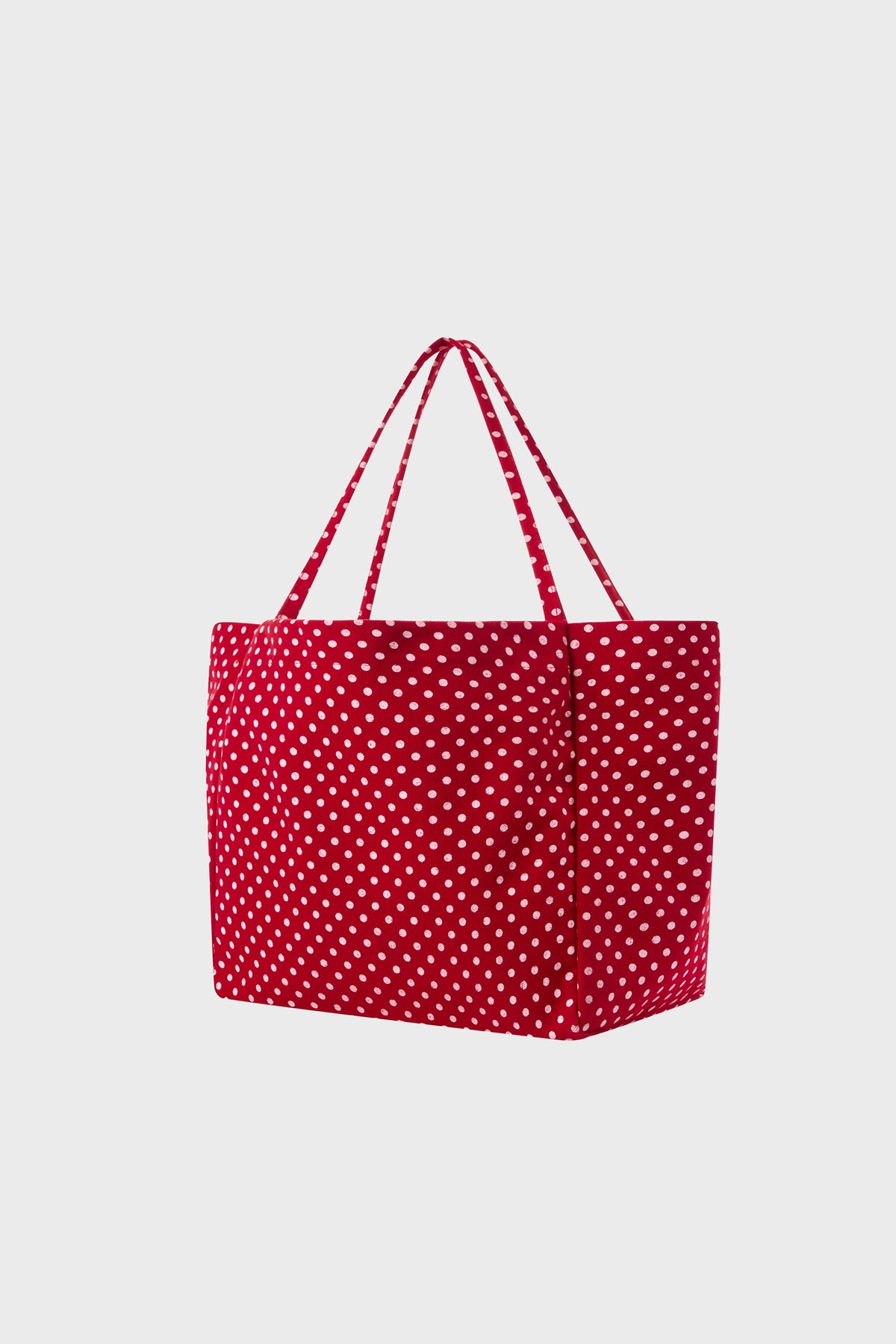 Red and white polka dot tote bag_2