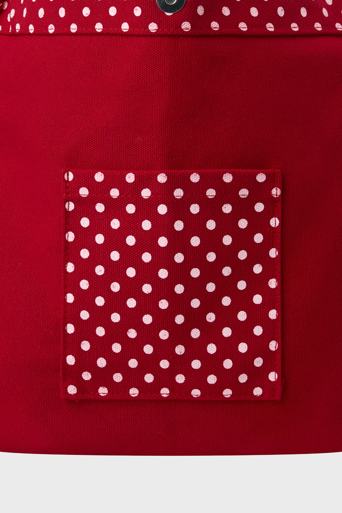 Red and white polka dot tote bag_3