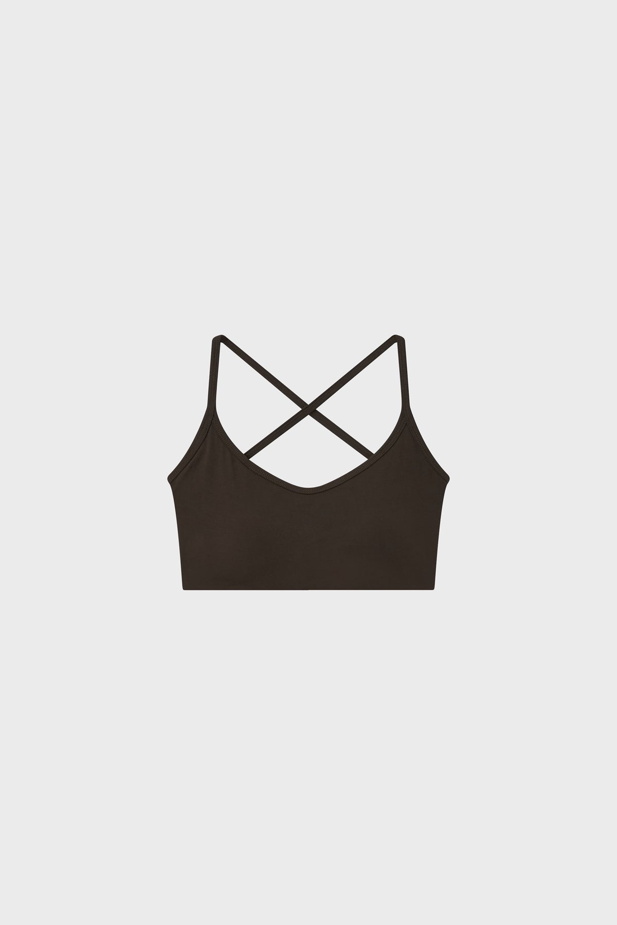 Brown strappy back shrunken bralette_1
