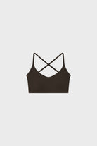 Brown strappy back shrunken bralette_1