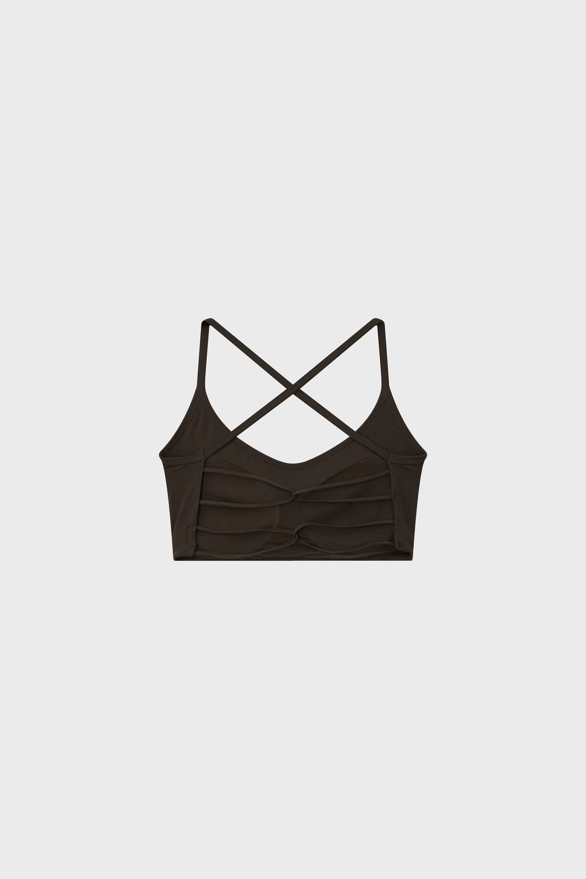 Brown strappy back shrunken bralette_2