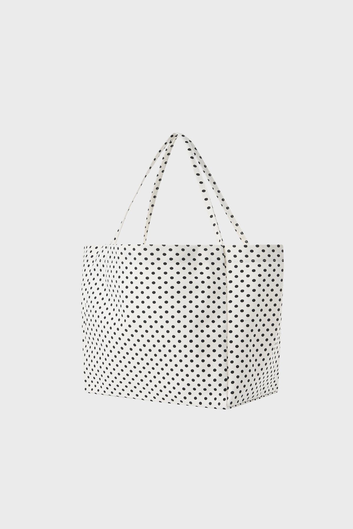 White and black polka dot tote bag_2