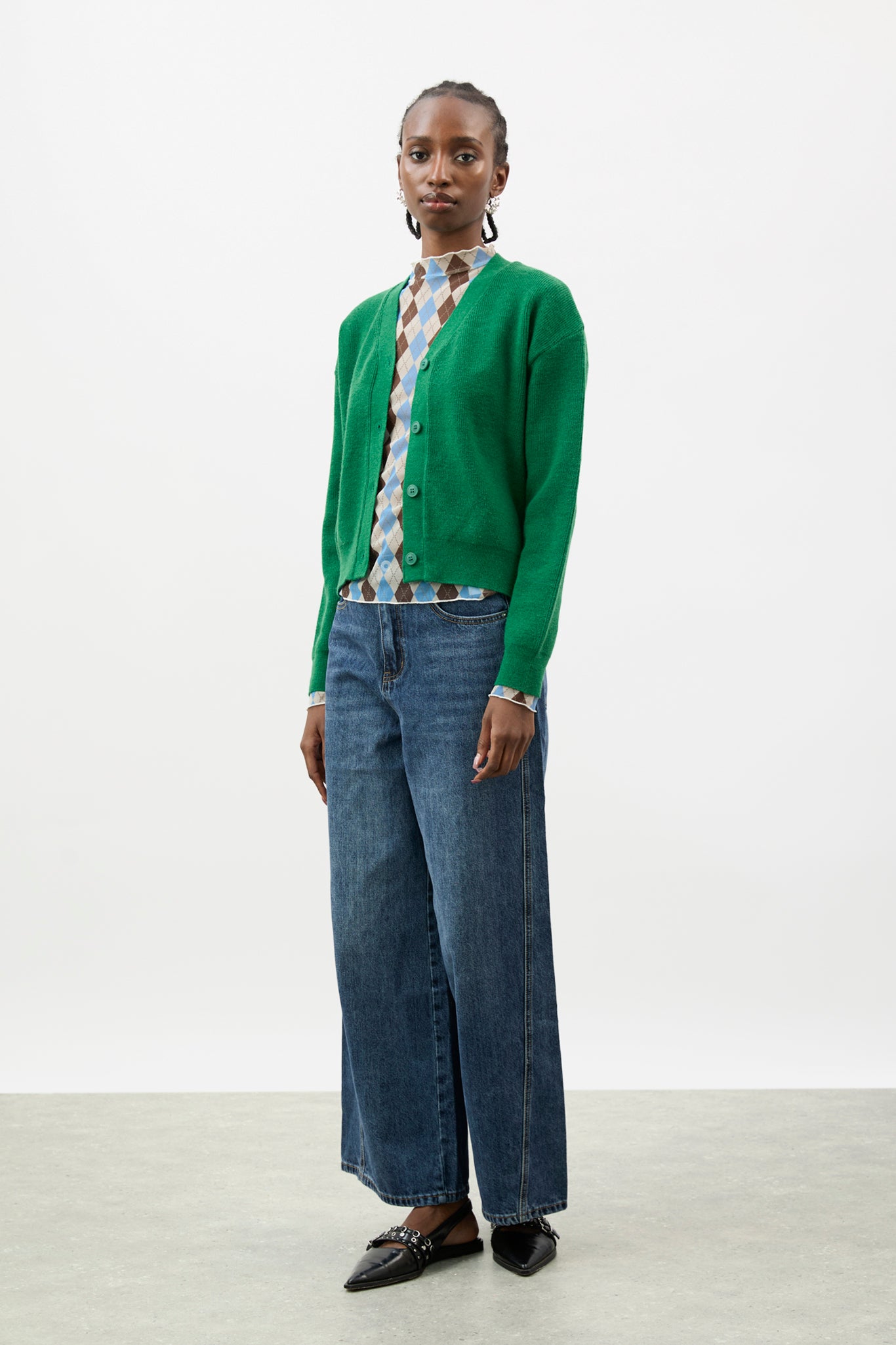 Emerald green smart cardigan | Glassworks London Emerald green smart cardigan | Glassworks London