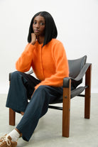 Navy blue belted double pleat trousers_5